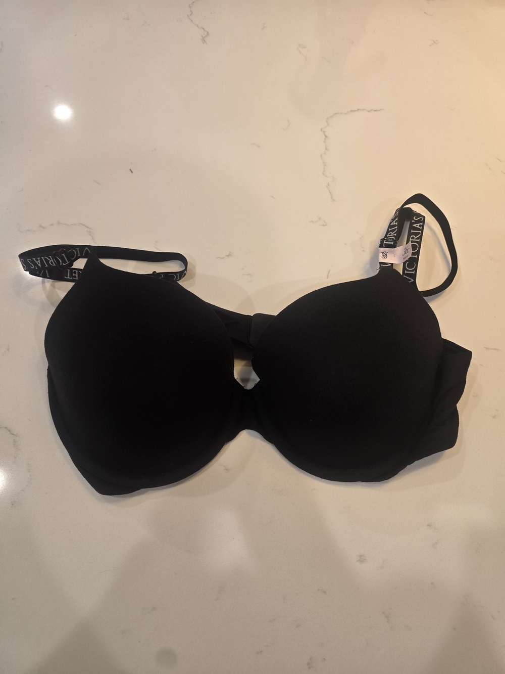 Victoria's Secret Black Push-Up Bra with Branded Straps